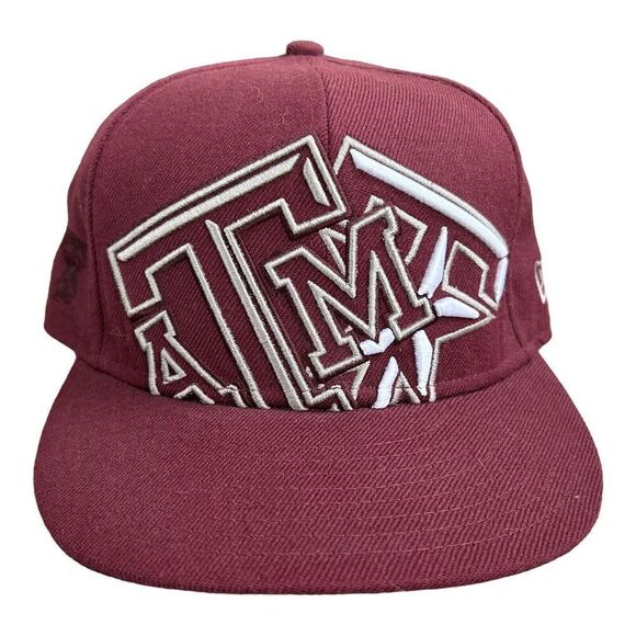 New Era Texas A&M University 59FIFTY Fitted Hat Sz 7 3/8 Aggies 12th Man CStat - Picture 1 of 6